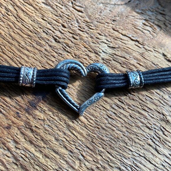 Brighton black‎ and silver Heritage Heart bracelet - Picture 3 of 5